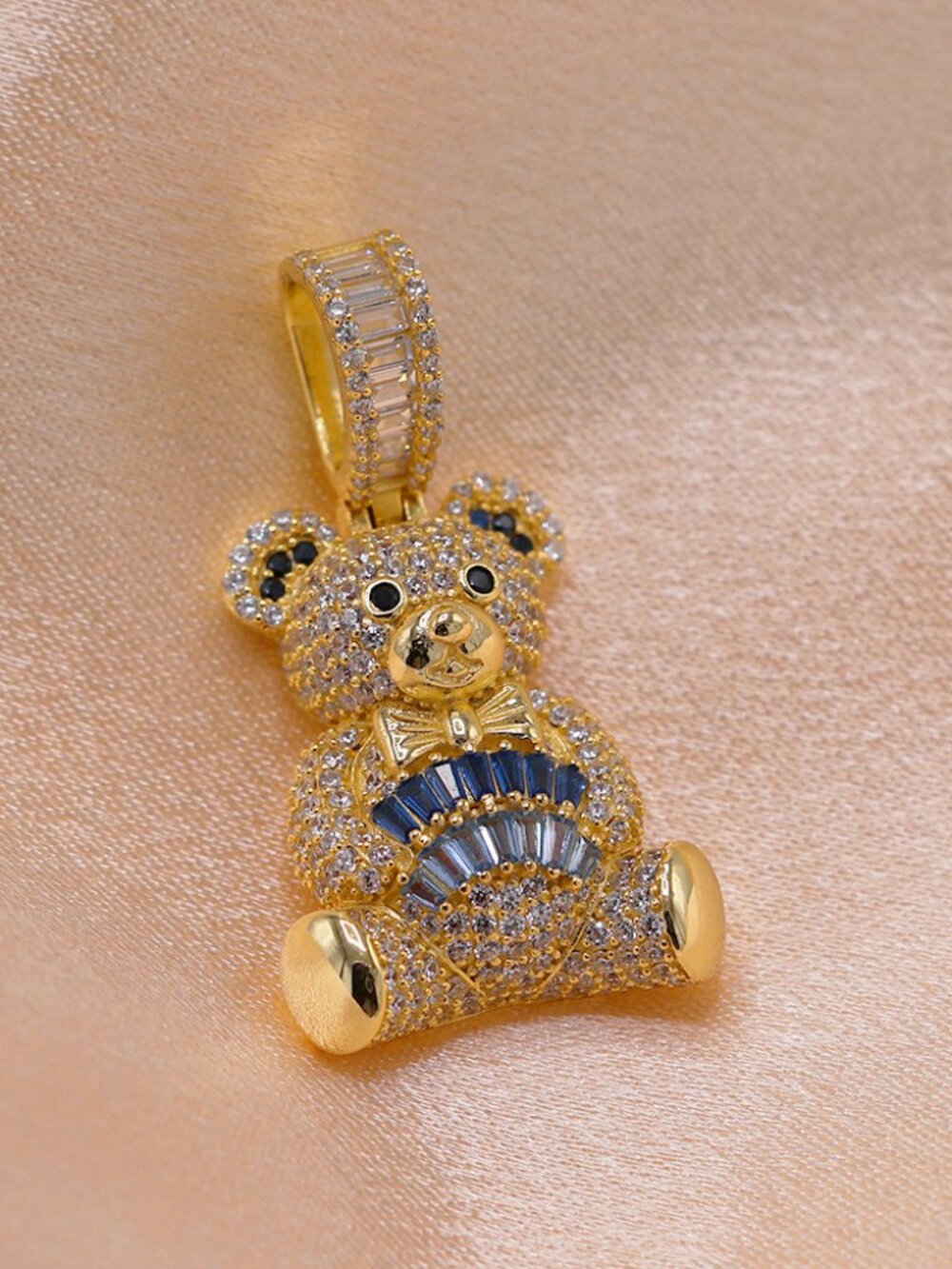 925 Sterling Silver Bear Pendant Charm